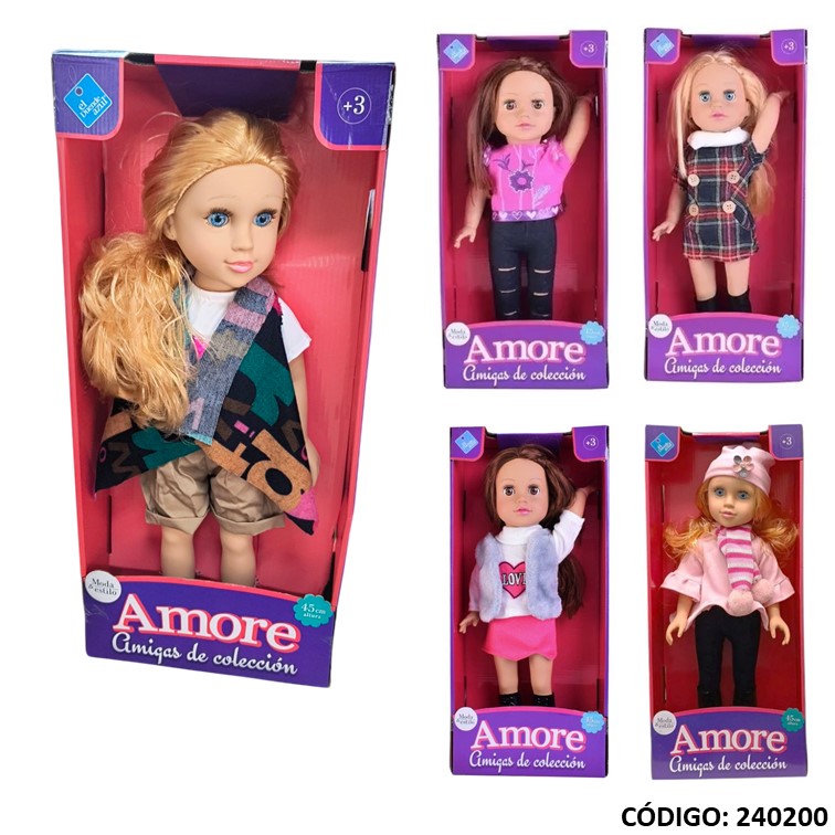 Juegos fibro muñeca 18"" amore 7560