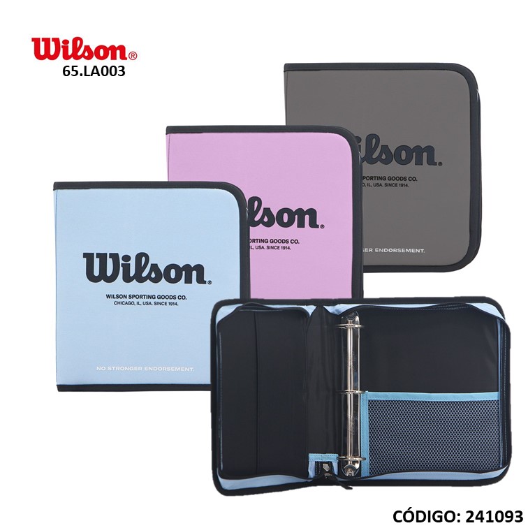 Carpeta 3a con cierre wilson 65.la003