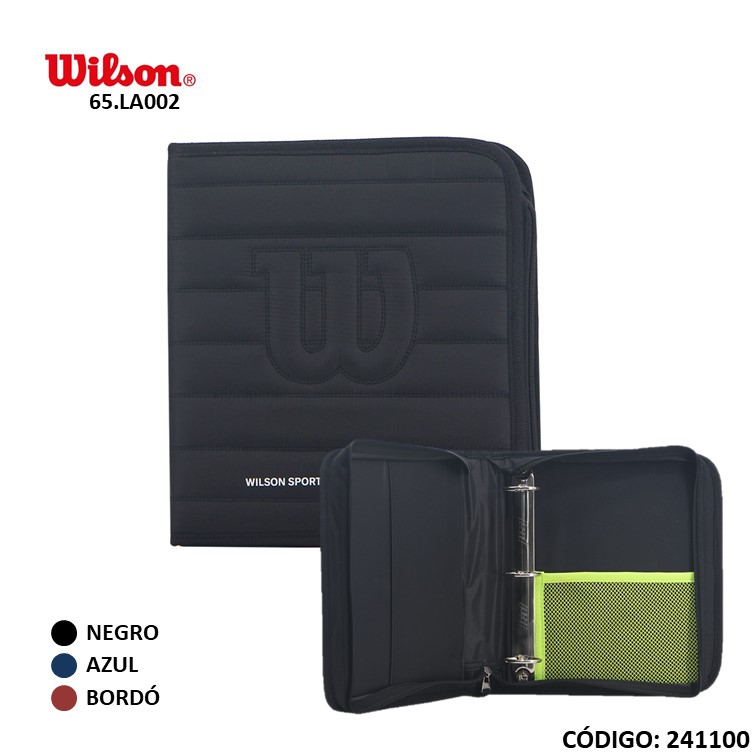 Carpeta 3a con cierre wilson 65.la002