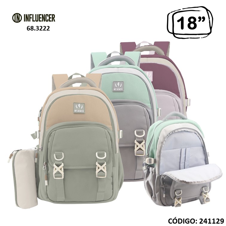 Mochila lsd 18"" influencer school 68