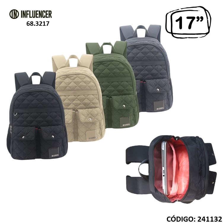 Mochila portan. lsd 17"" influencer 68