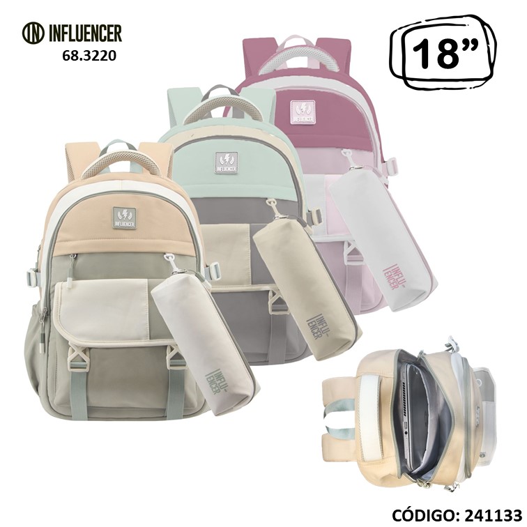 Mochila lsd 18"" influencer school 68