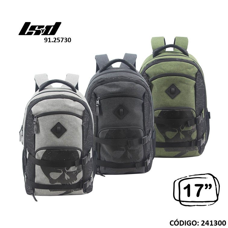 Mochila lsd 17"" skull lisa 91