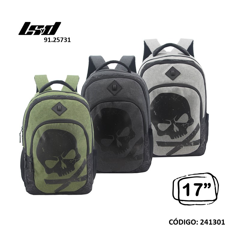 Mochila lsd 17"" skull lisa 91