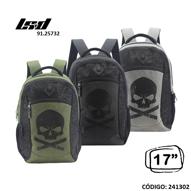Mochila lsd 17"" skull lisa 91