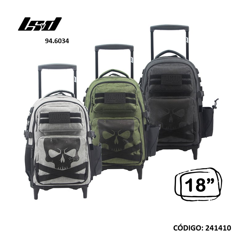 Mochila carro lsd 18"" skull tactic 94