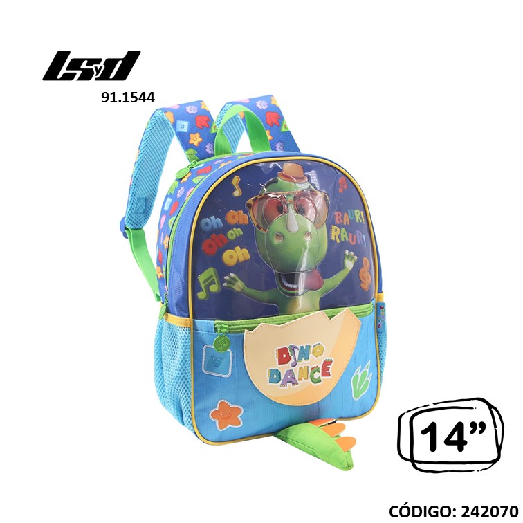 Mochila jardín lsd 14"" dinos dance 91