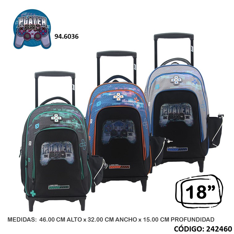 Mochila carro lsd 18"" gamer 94