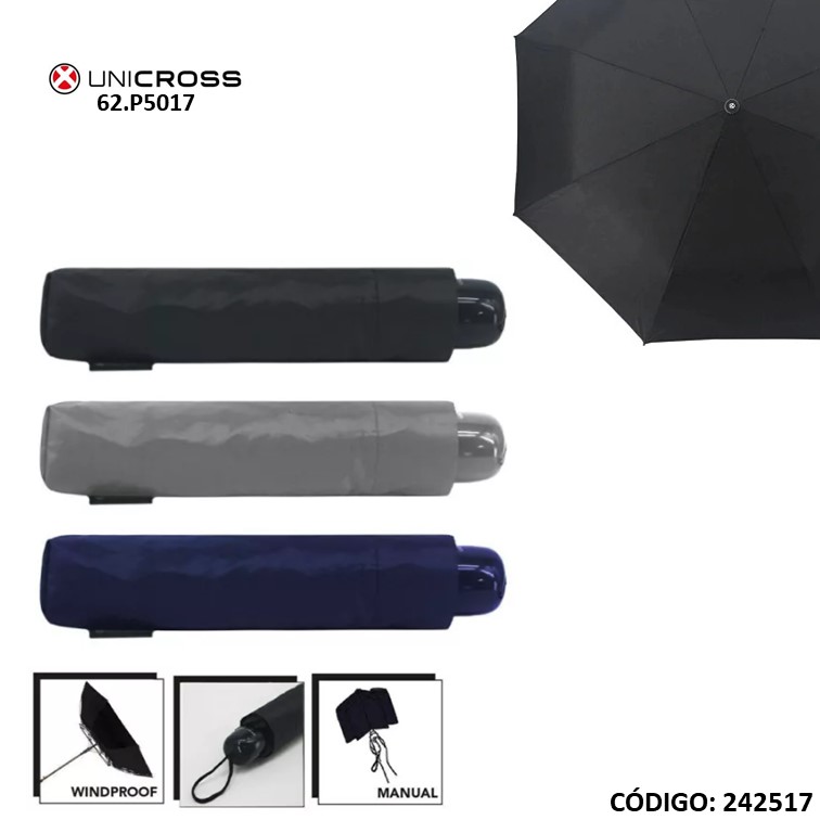Paraguas manual unicross 22"" 62.p5017 corto