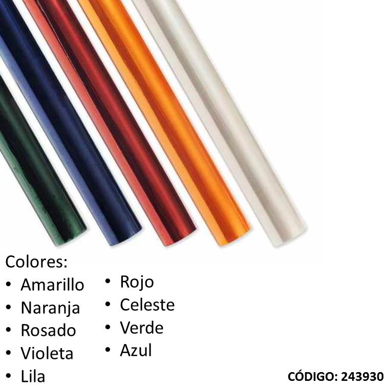 Papel celofan rollo color
