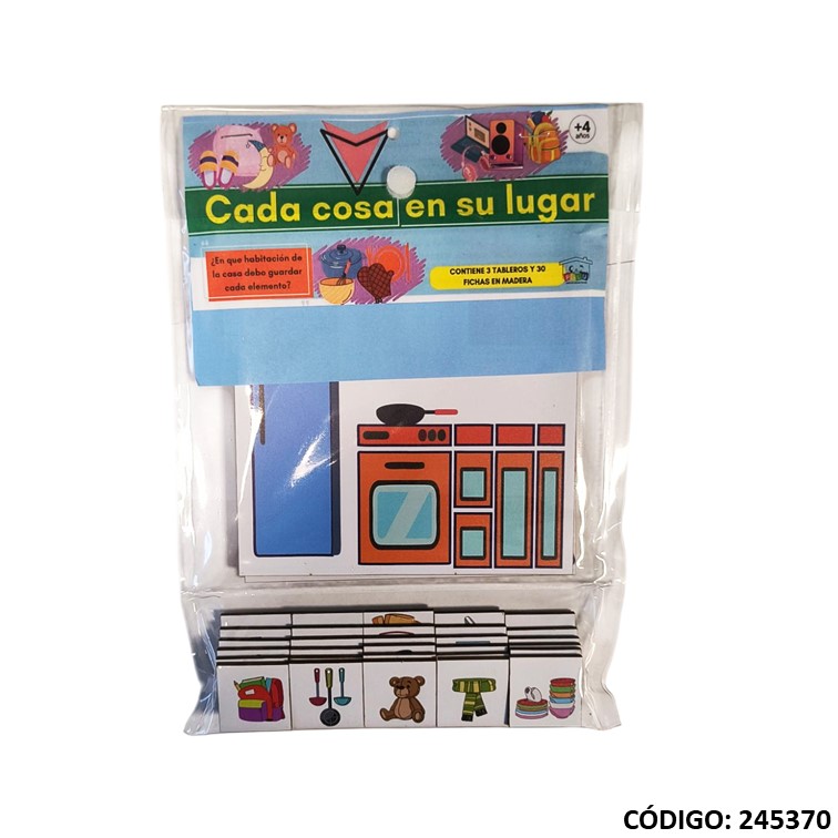 Didáctico pilu cada cosa en su lugar