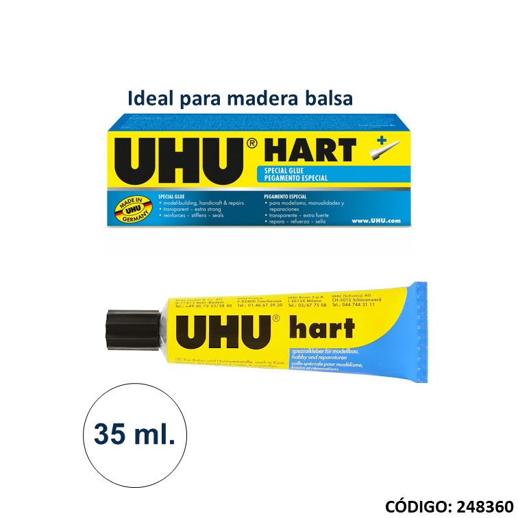 Adhesivo uhu hart p/mad. balsa 35ml