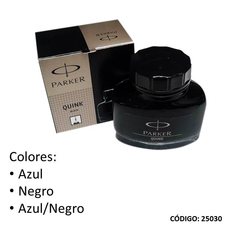 Tinta parker quink frasco az/ne colores