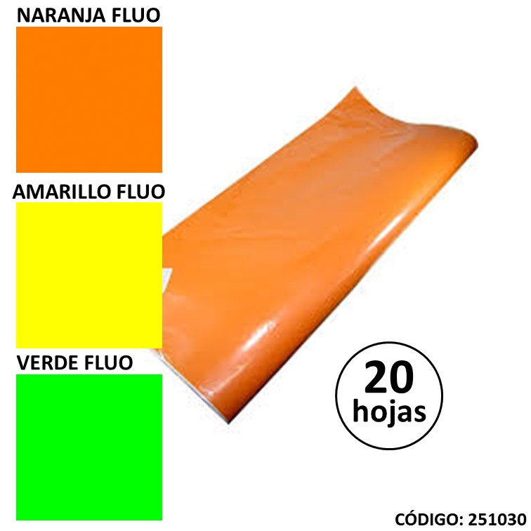 Papel afiche fluo am/ve/na