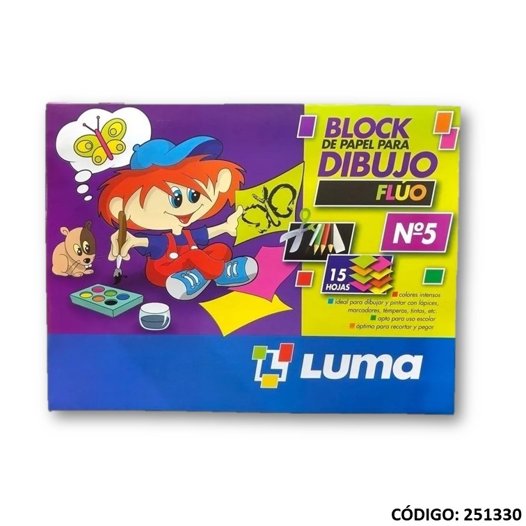 Block 5 dibujo fluo luma x15h