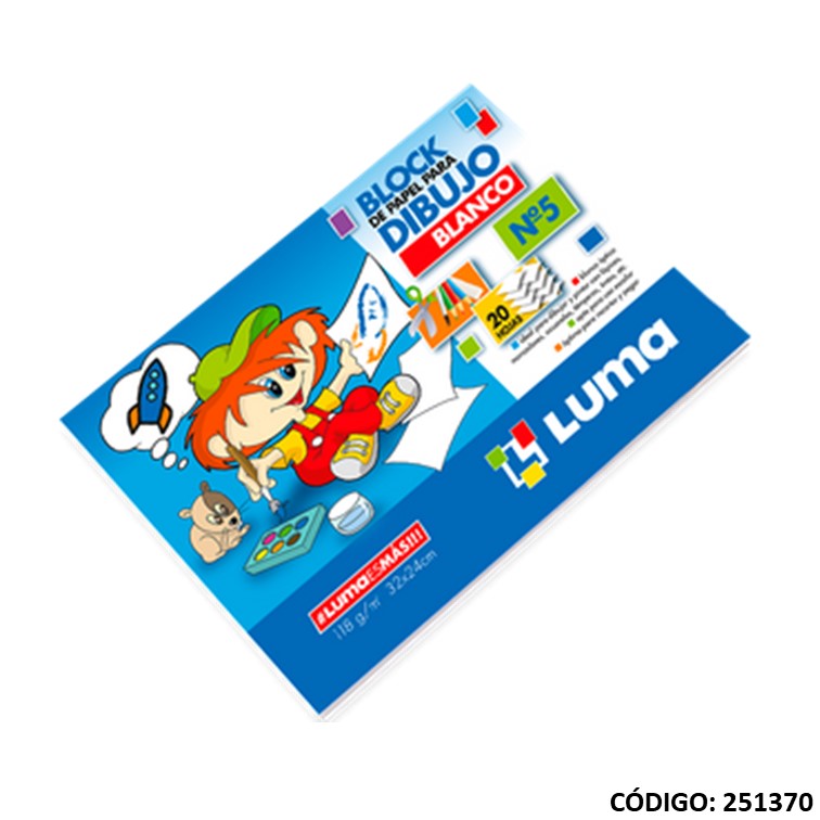 Block 5 dibujo blanco luma x20h