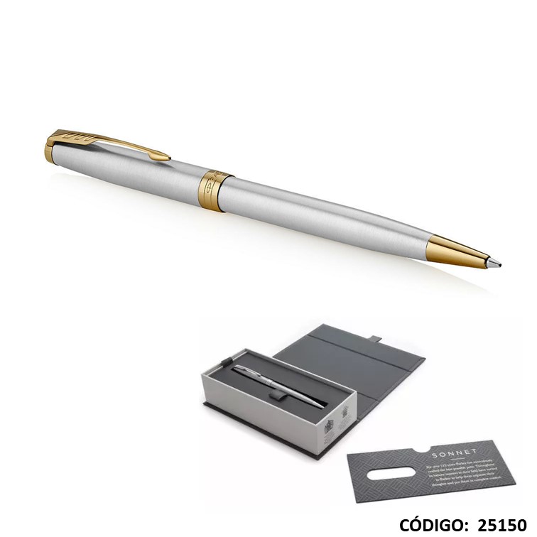 Bolígrafo parker sonnet acero gt 1507 tin. negra