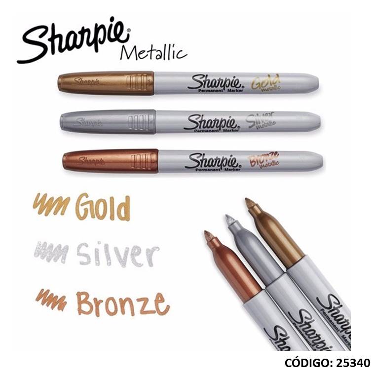 Marcador sharpie fino metalico