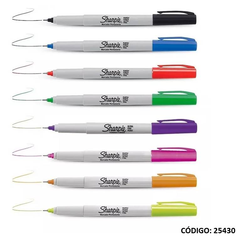 Microfibra sharpie permanente negro/naranja