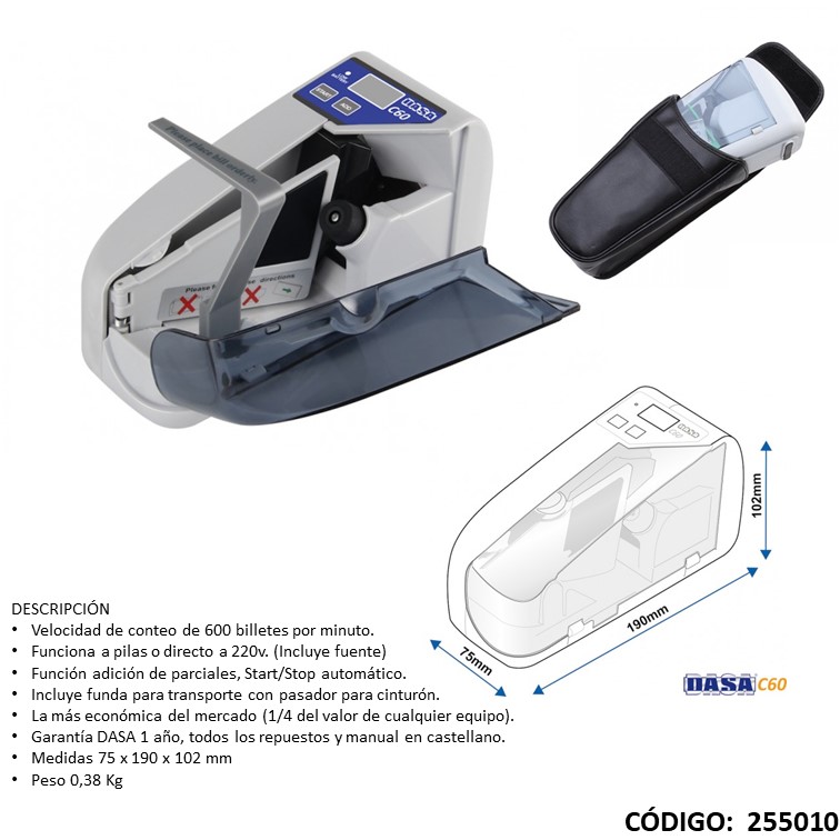 Maquina contar billetes dasa c-060