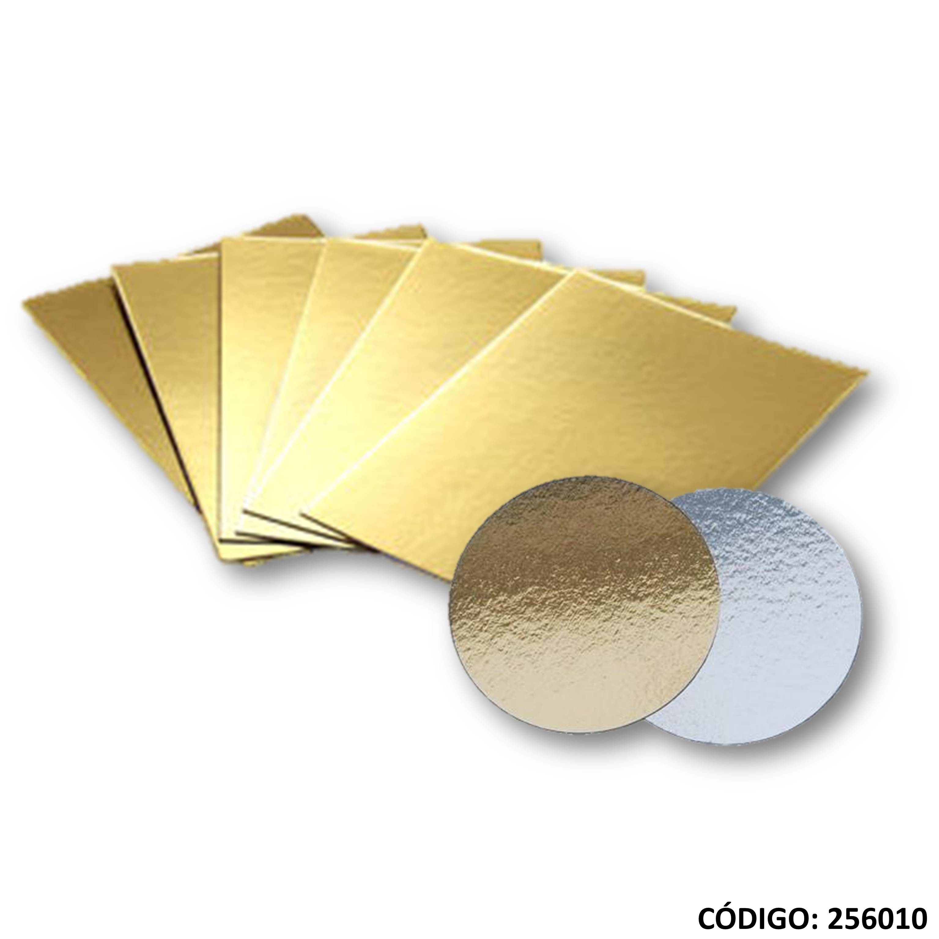 Carton laminado metal 35x50 oro/plata