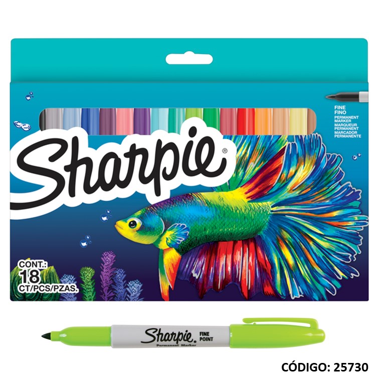 Marcador sharpie fino acuario