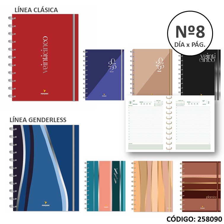 Agenda norpac nº8 con doble planificador iral fantasia 5065/9