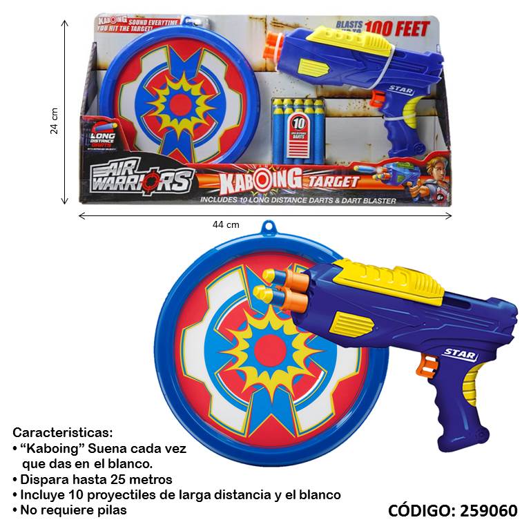 Juegos mc pistola kaboing c/blanco