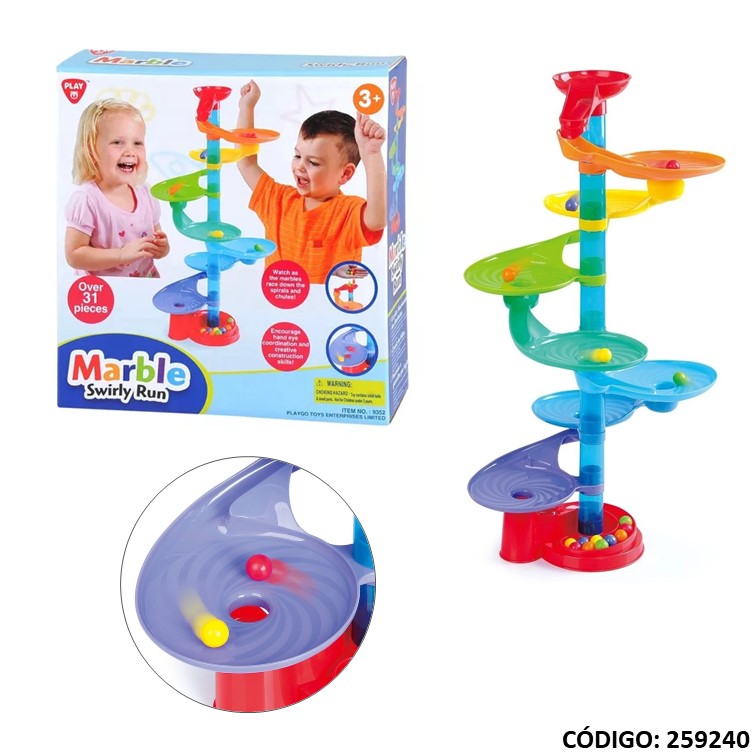 Juegos mc marble swirly run 31piezas 9352