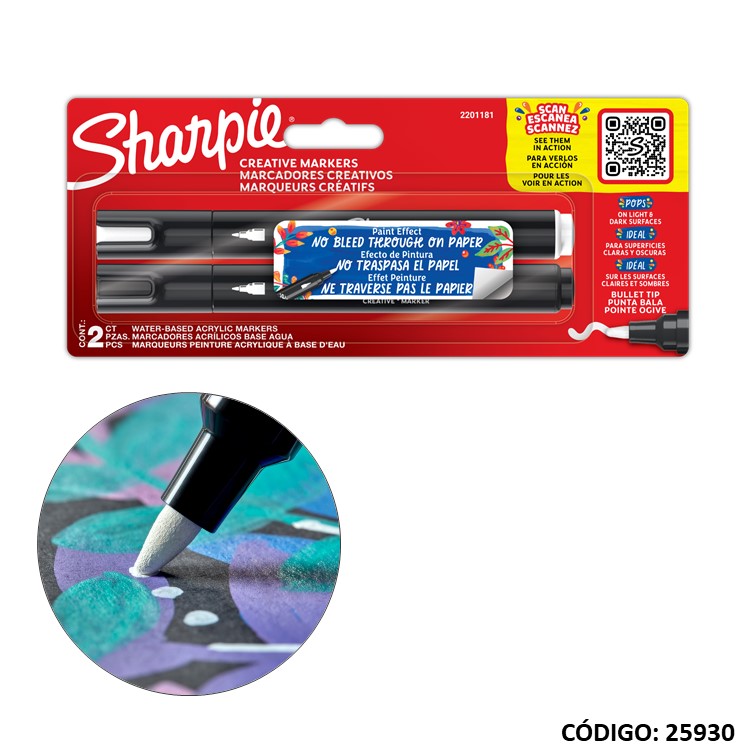 Marcador sharpie acrylic creative