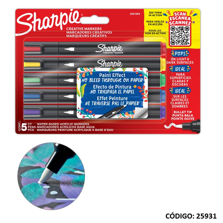 Marcador sharpie acrylic creative