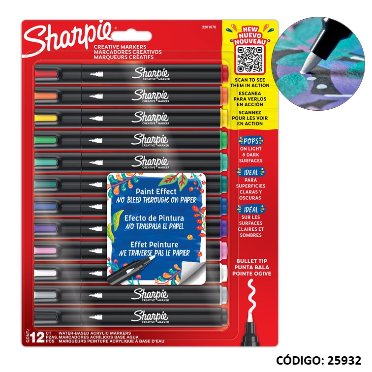 Marcador sharpie acrylic creative
