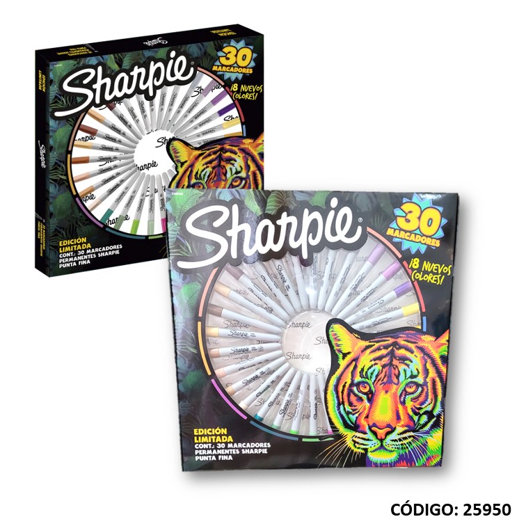 Marcador sharpie fino ruleta tigre