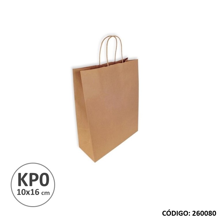 Bolsa kraft c/manija 10x16 kp-0