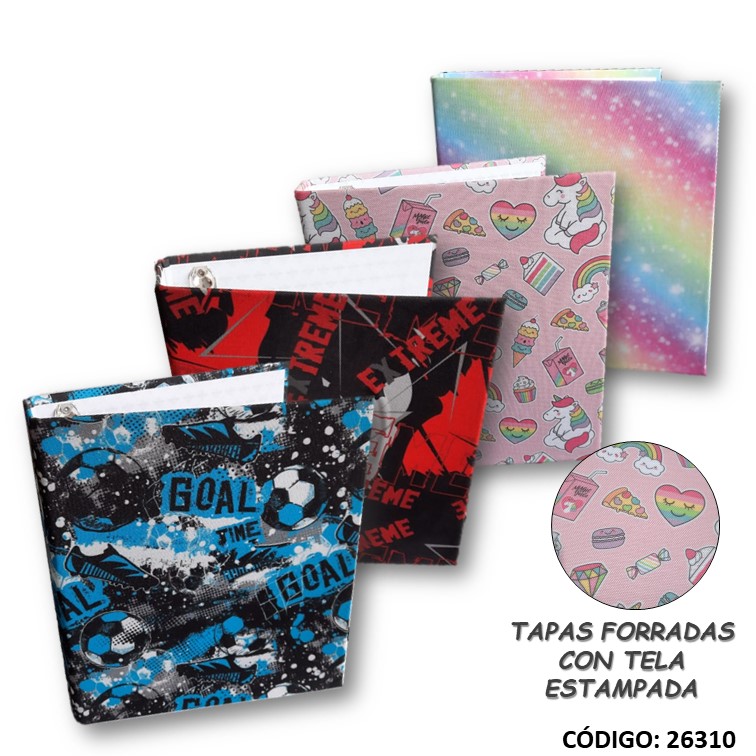 Carpeta 3a cartone damass entelada fantasía