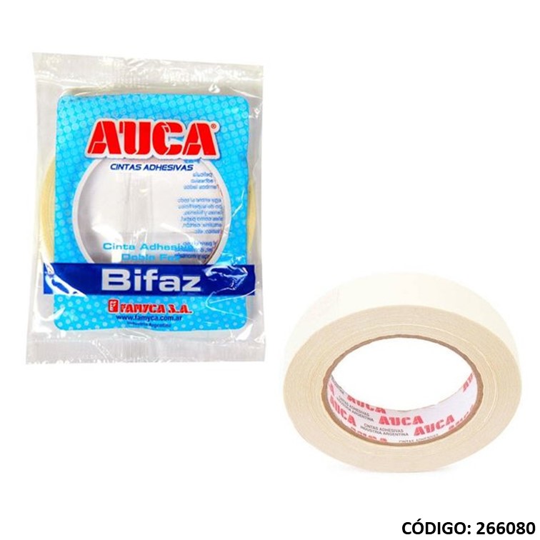 Cinta/adhesivo. bifaz auca 24x25m