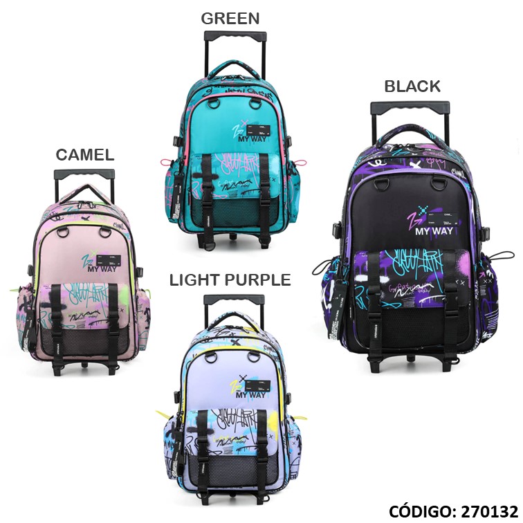 Mochila carro chimola 18"" graffiti