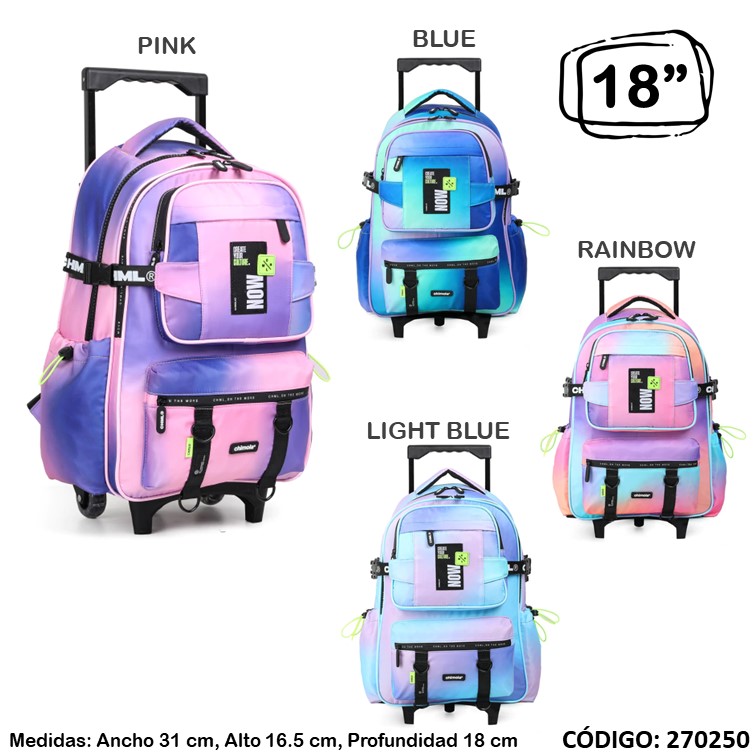 Mochila carro chimola 18"" gradient
