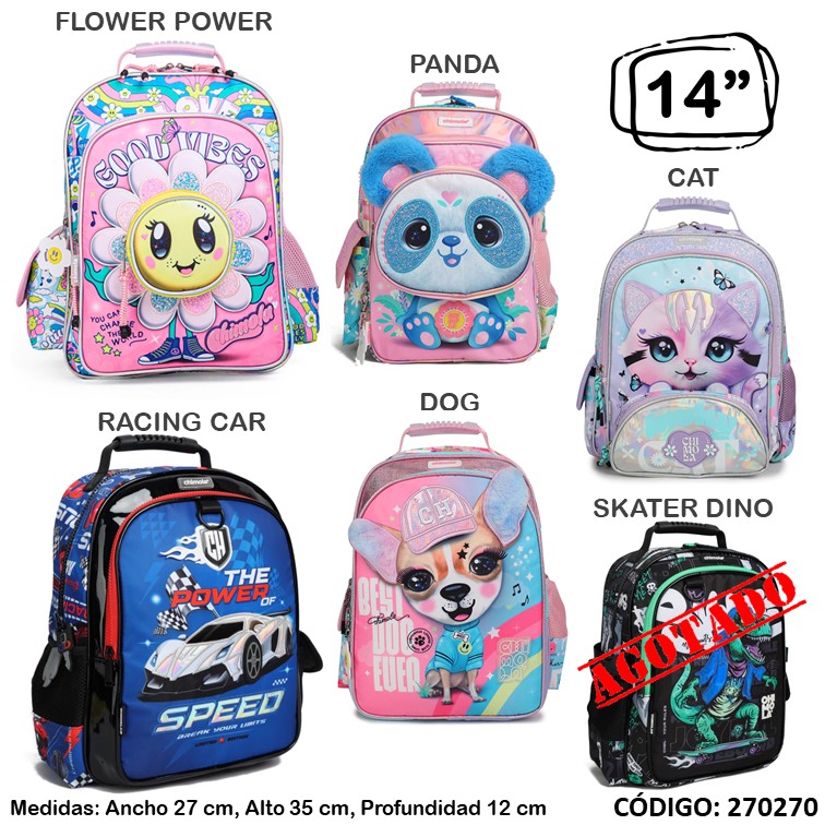 Mochila chimola 14"" bt63/71/79/87/95/103