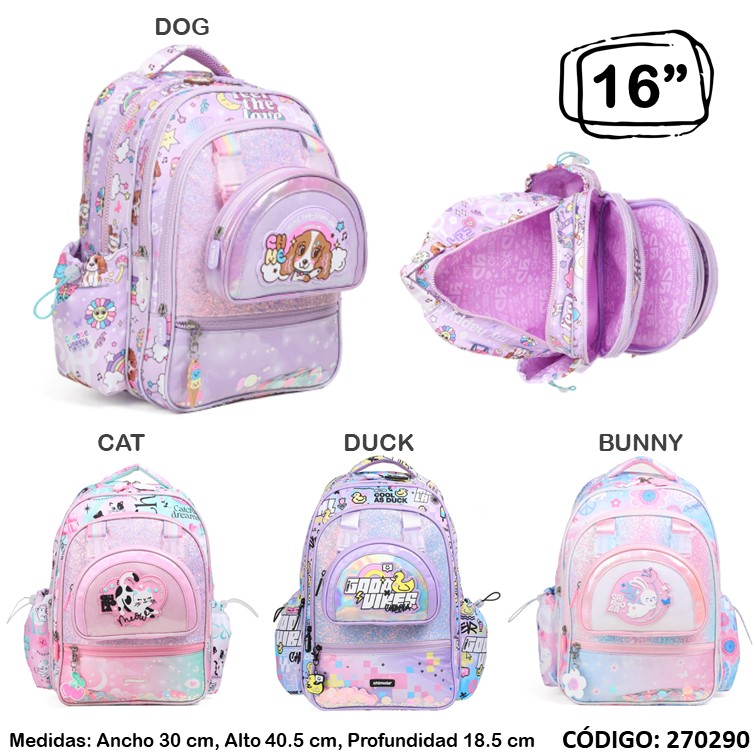 Mochila chimola 16"" pouch tr121/2/3/4