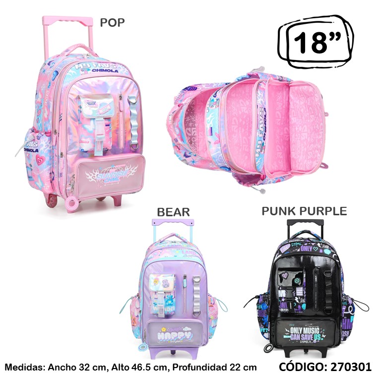 Mochila carro chimola 18"" holo tr149/50/1/2