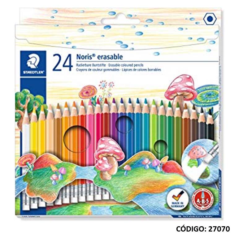 Lapiz/color staedtler borrable x24 l