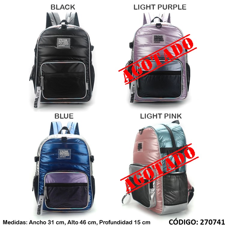 Mochila chimola 17"" pearly colorblock m136