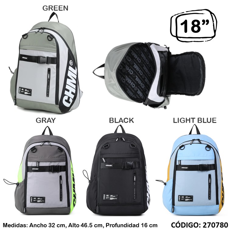 Mochila chimola 18"" color print