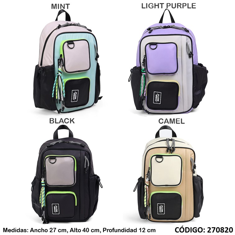 Mochila chimola 16"" colorblock m147