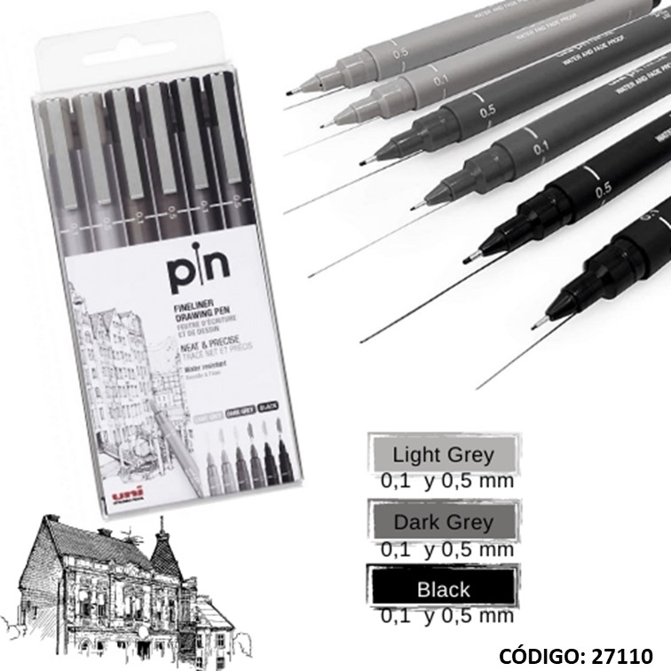 Puntera uni pin 0.1-0.5 gc-go-ne