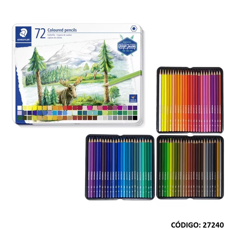 Lapiz/color staedler lata x72 l