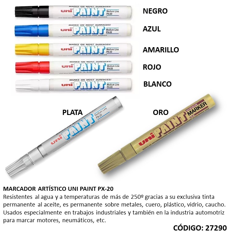 Marcador uni paint px-20 base aceite
