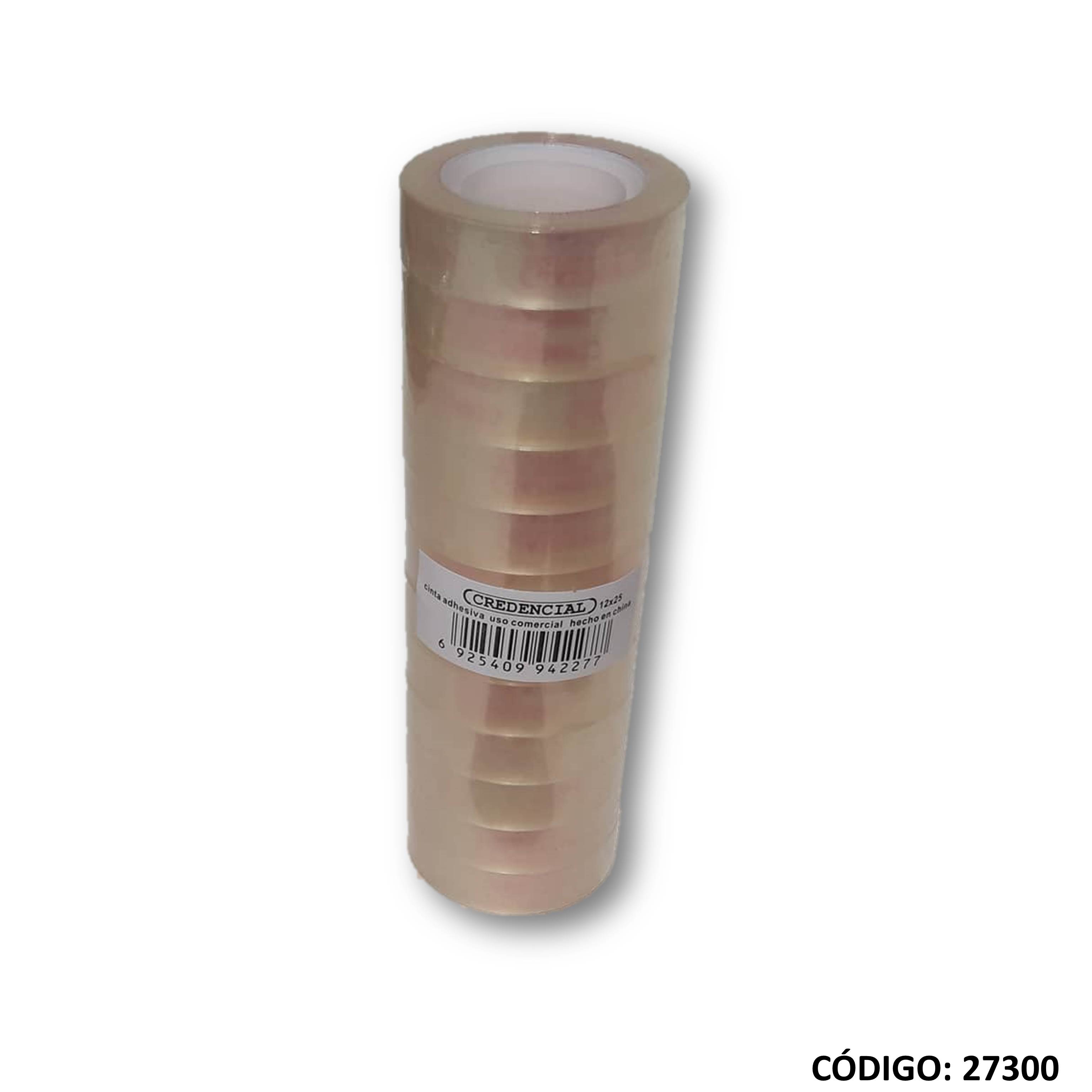 Cinta/adhesivo. credencial 12x25m. tubo