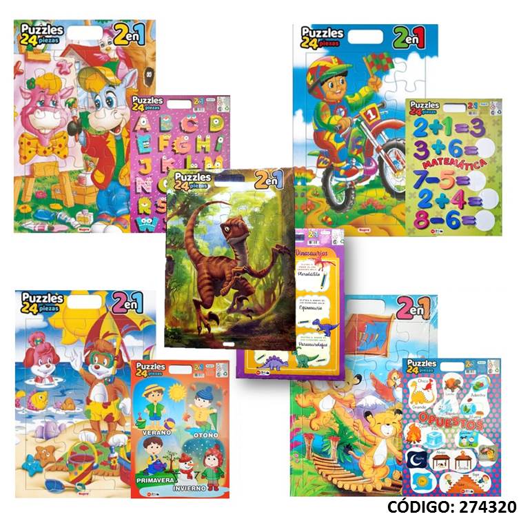 Juegos nupro puzzle 2en1 24pzs. 46x33cm